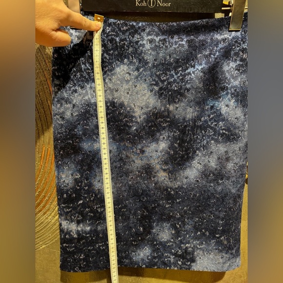 NWT Alberto Malaki Navy Blue office set blouse size M skirt size 4 - Picture 10 of 11